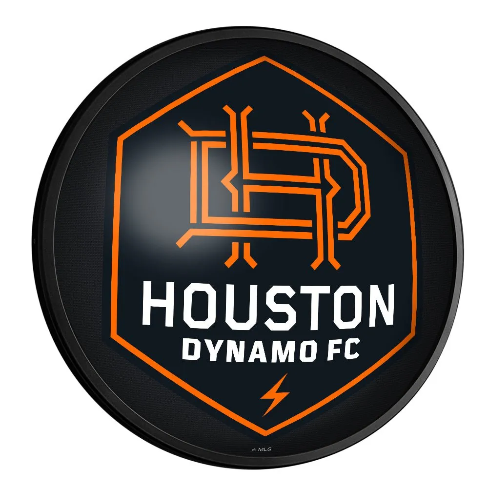 Houston Dynamo: Round Slimline Lighted Wall Sign