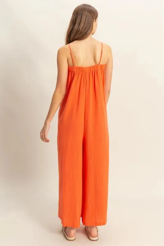 HYFVE Double Gauze Super Flowy Cami Jumpsuit