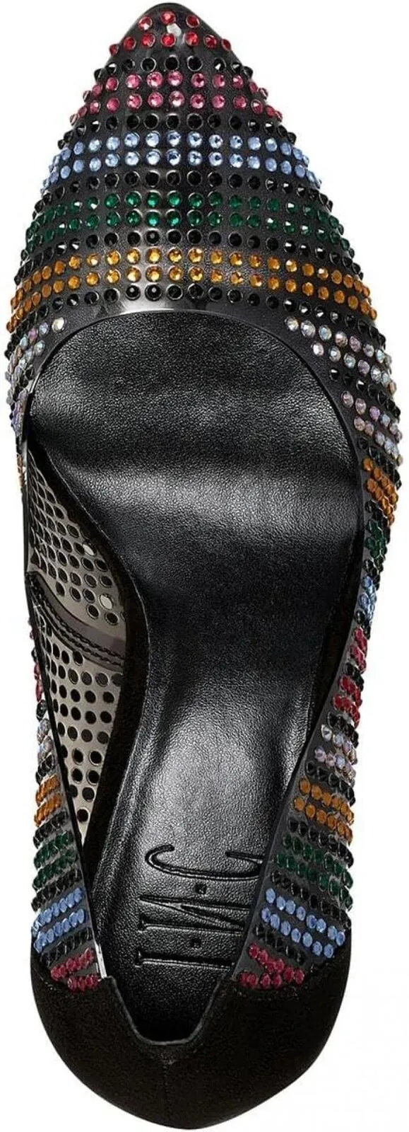 INC Womens Zitah Slip On Dressy Pumps Shoes Multi Vinyl Black 6.5M