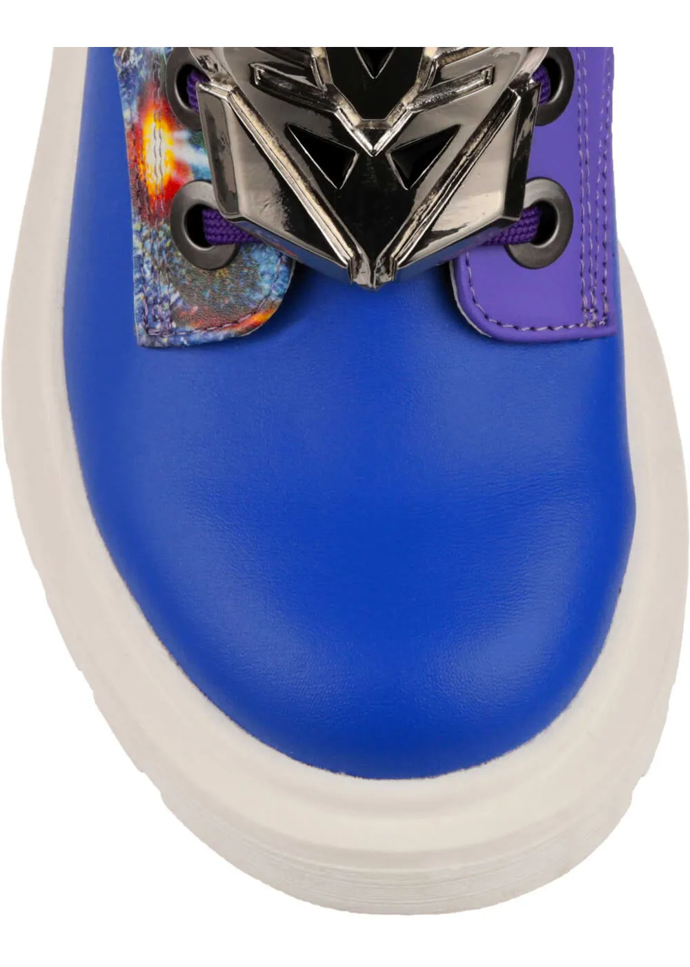 Irregular Choice x Transformers Battle Ready Boots Blue Red