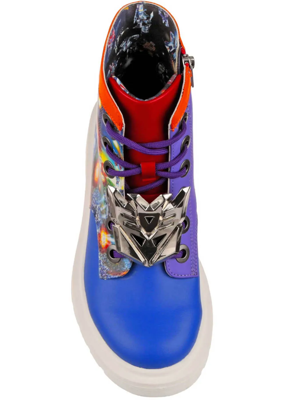 Irregular Choice x Transformers Battle Ready Boots Blue Red