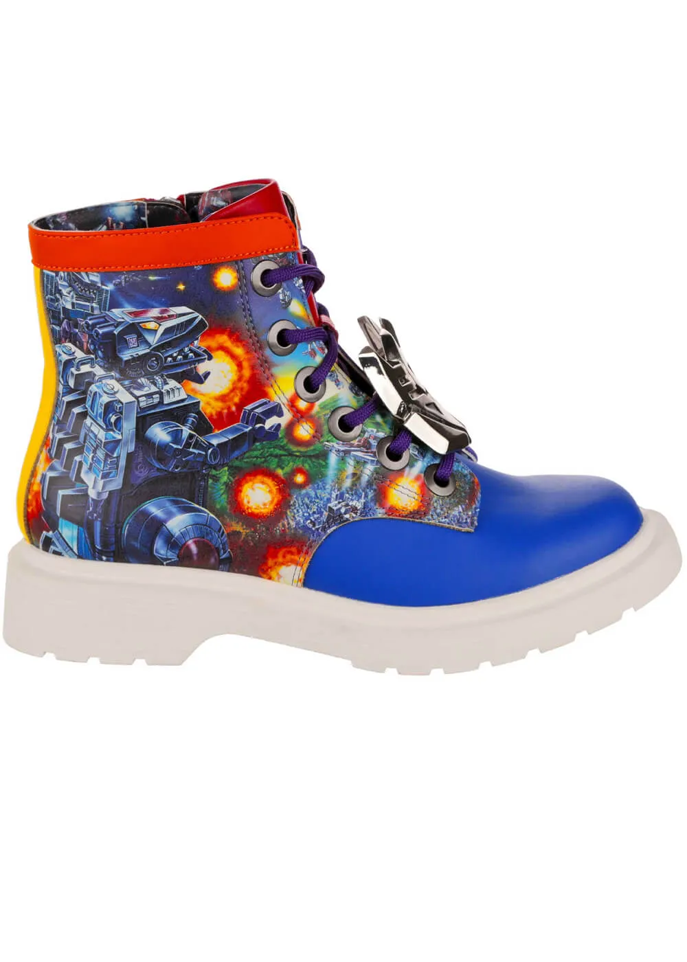 Irregular Choice x Transformers Battle Ready Boots Blue Red