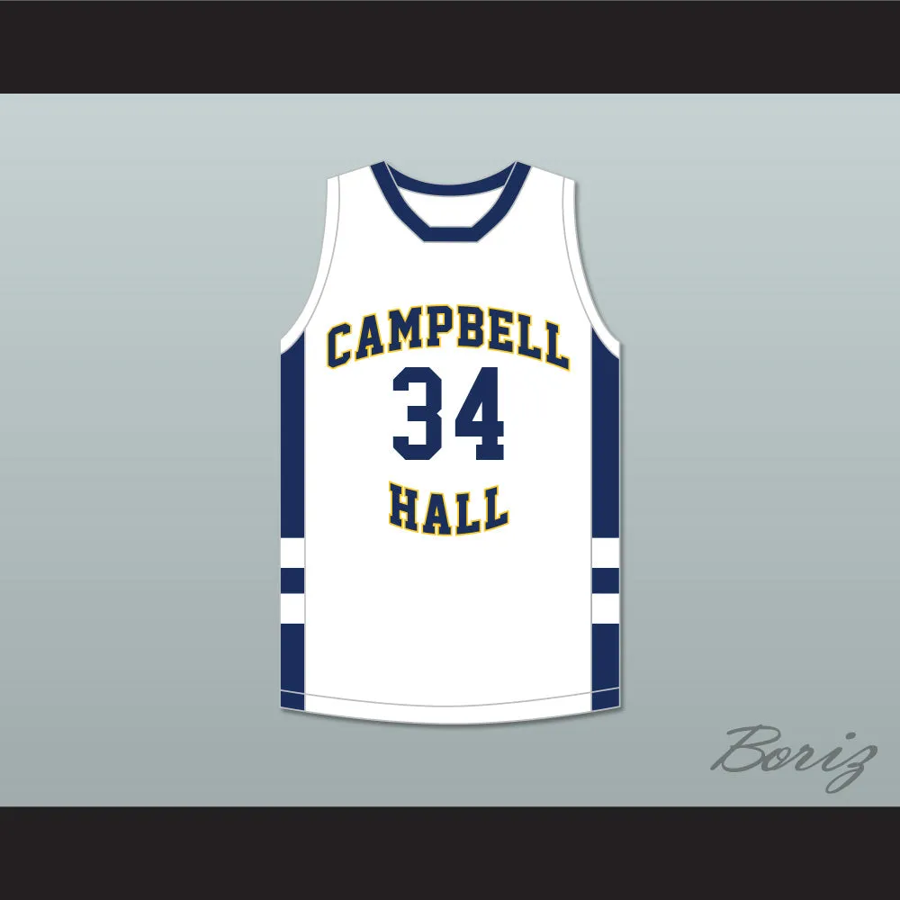 Jabari Walker 34 Campbell Hall School Vikings White Basketball Jersey 1