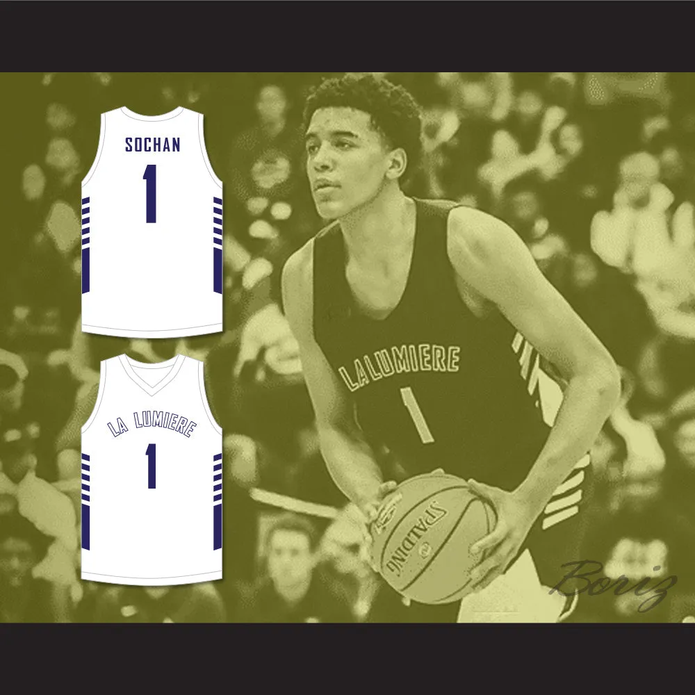 Jeremy Sochan 1 La Lumiere School Lakers White Basketball Jersey 2