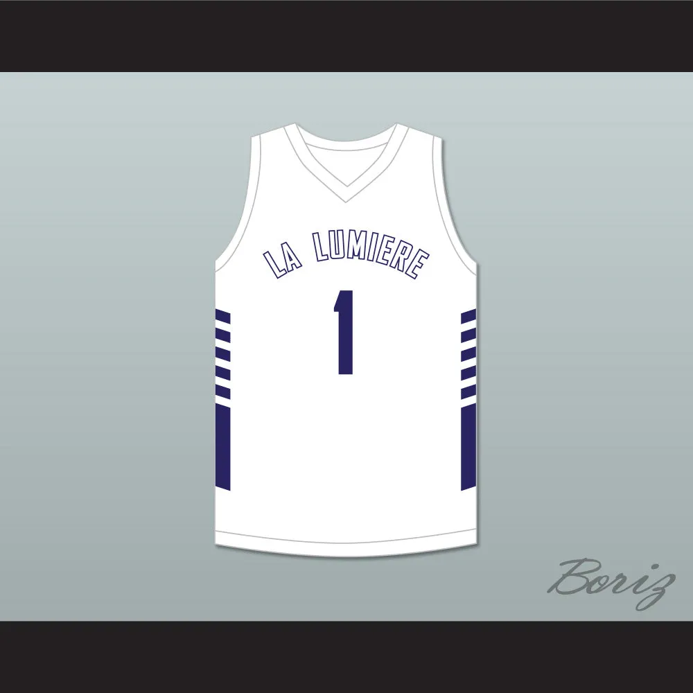 Jeremy Sochan 1 La Lumiere School Lakers White Basketball Jersey 2