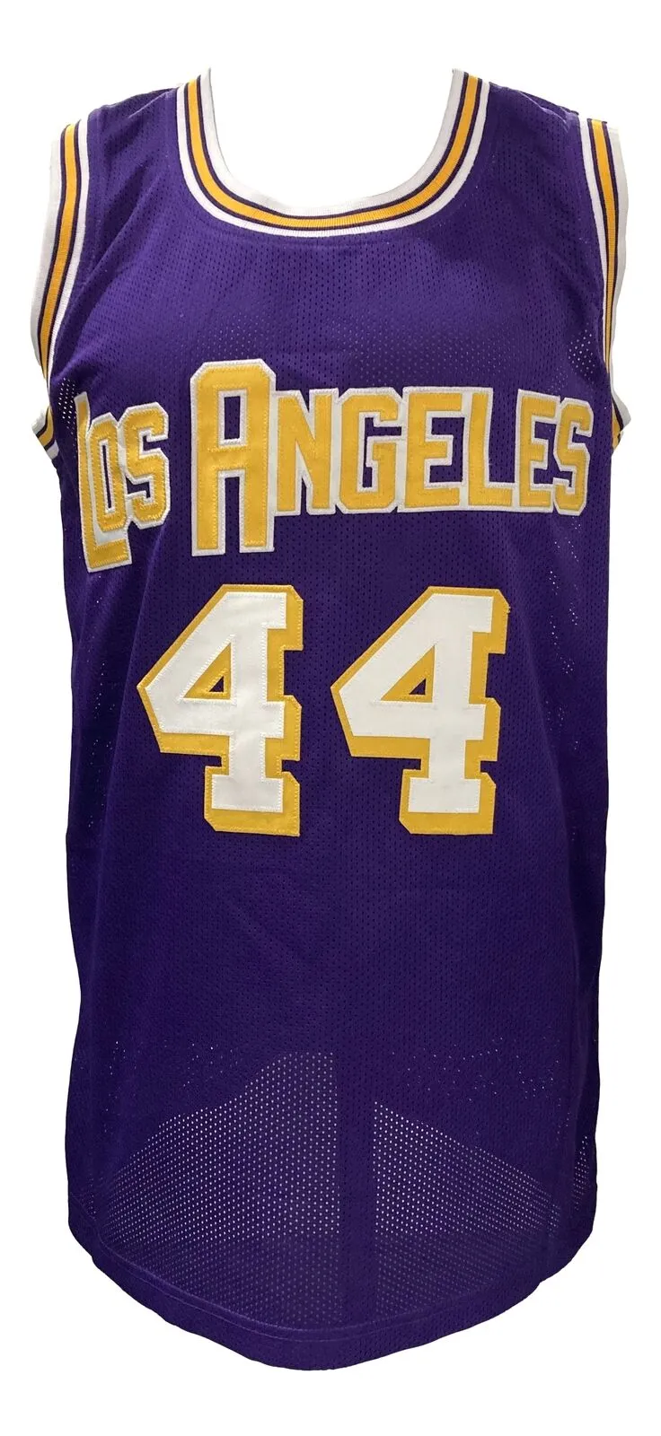 Jerry West Signed Los Angeles Purple Basketball Jersey 2 PSA ITP