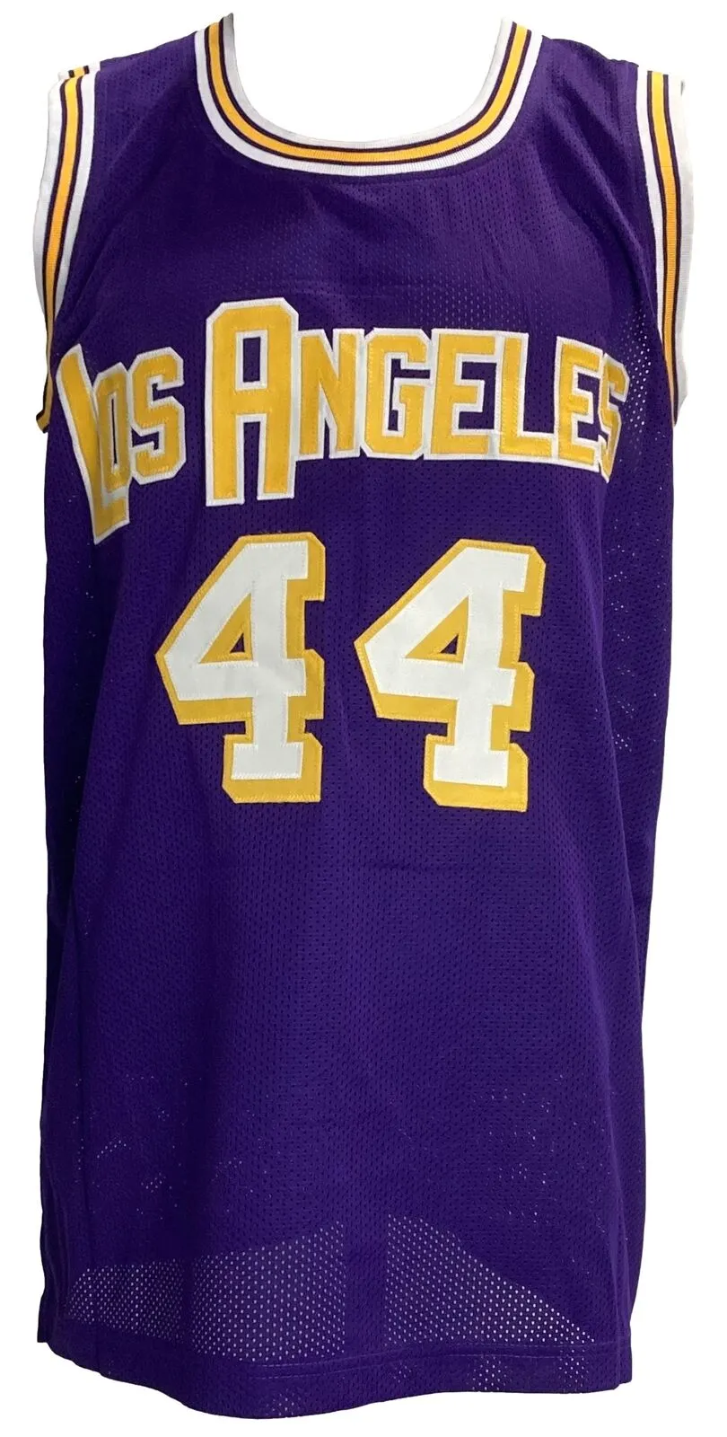 Jerry West Signed Purple Basketball Jersey Mr Clutch Inscribed PSA ITP