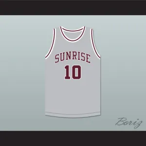 Kendall Brown 10 Sunrise Christian Academy Light Gray Basketball Jersey 2