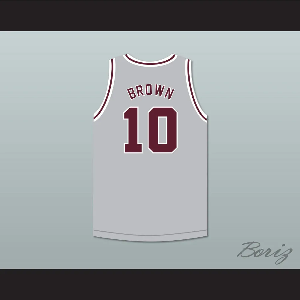 Kendall Brown 10 Sunrise Christian Academy Light Gray Basketball Jersey 2
