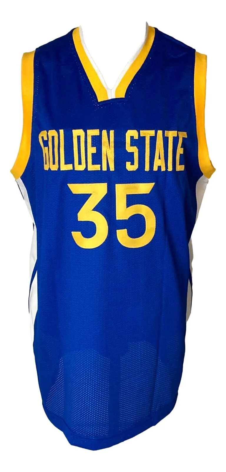 Kevin Durant Golden State Signed Blue Basketball Jersey BAS