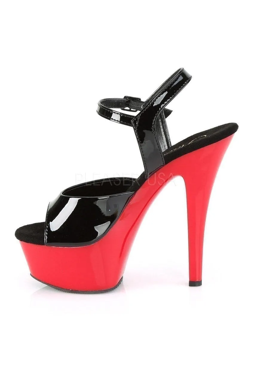 KISS-209 Exotic Platform Sandal | Black Patent
