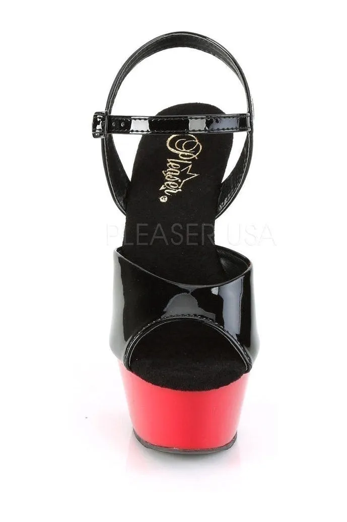 KISS-209 Exotic Platform Sandal | Black Patent