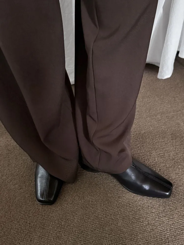 Leather Loafer with Low Heel