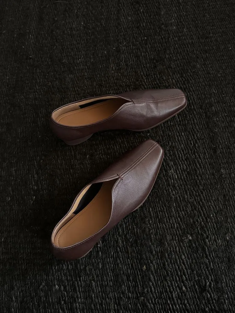 Leather Loafer with Low Heel