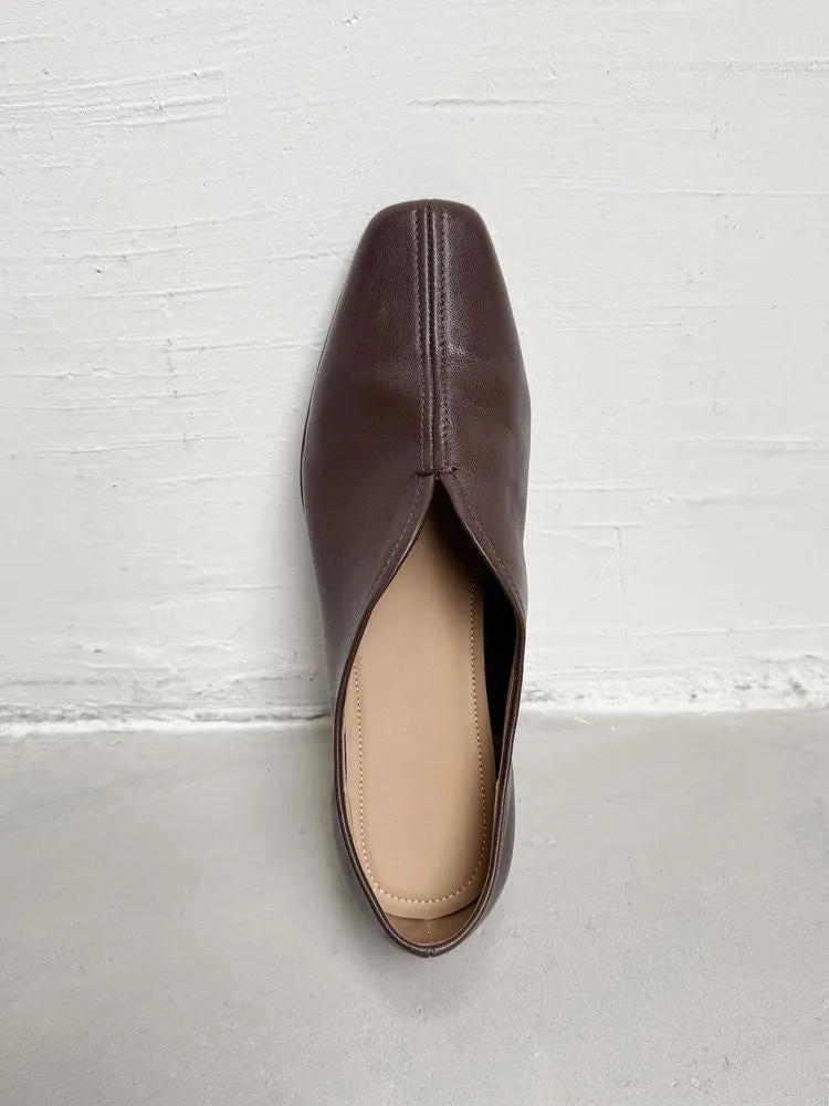 Leather Loafer with Low Heel