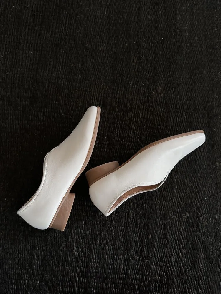 Leather Loafer with Low Heel