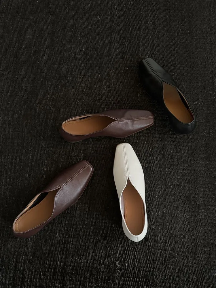 Leather Loafer with Low Heel