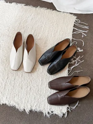 Leather Loafer with Low Heel