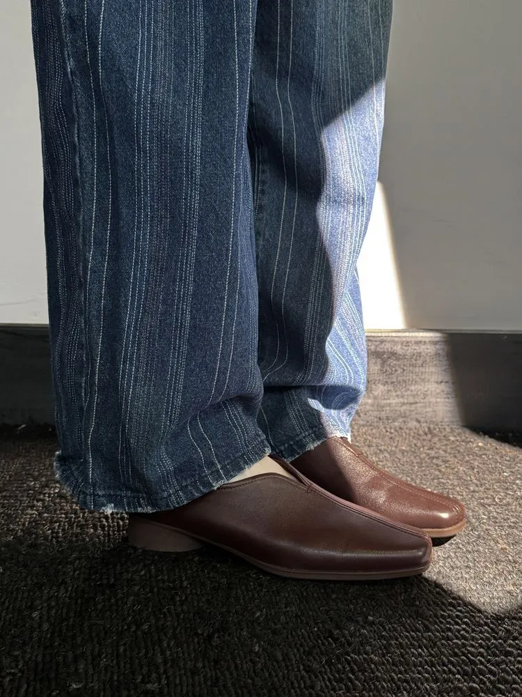 Leather Loafer with Low Heel