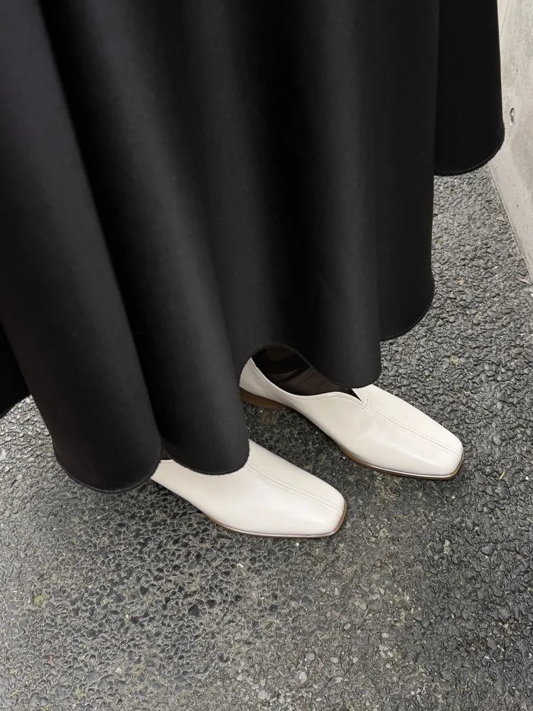 Leather Loafer with Low Heel