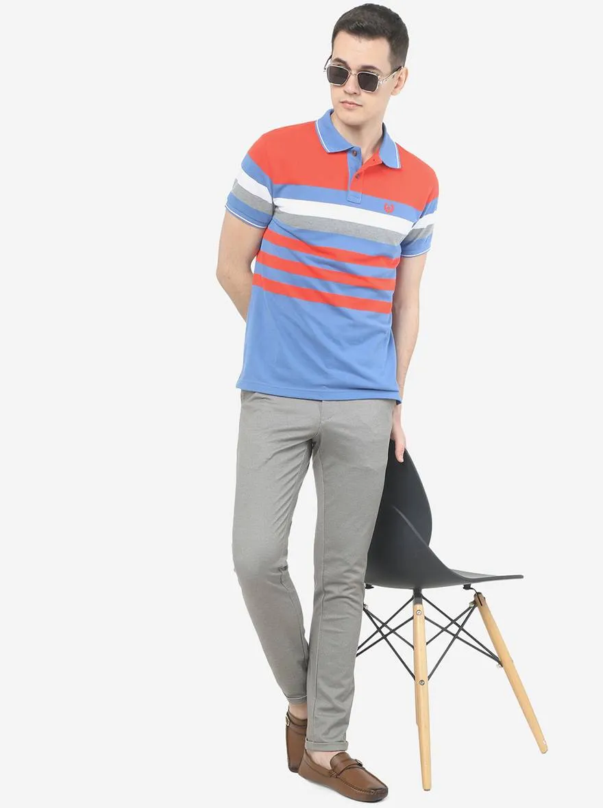 Light Grey Solid Venice Fit Casual Trouser | JadeBlue