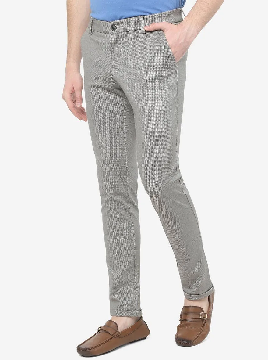 Light Grey Solid Venice Fit Casual Trouser | JadeBlue