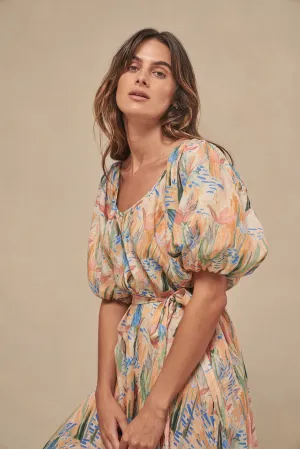 Little Lies Carnival Short Sleeve Dress (Multi)