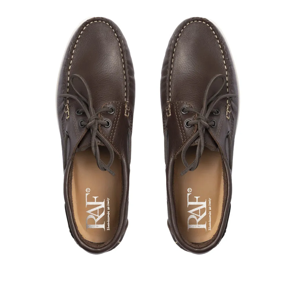 Loafers Boat 01 with Dark Brown Leather Laces