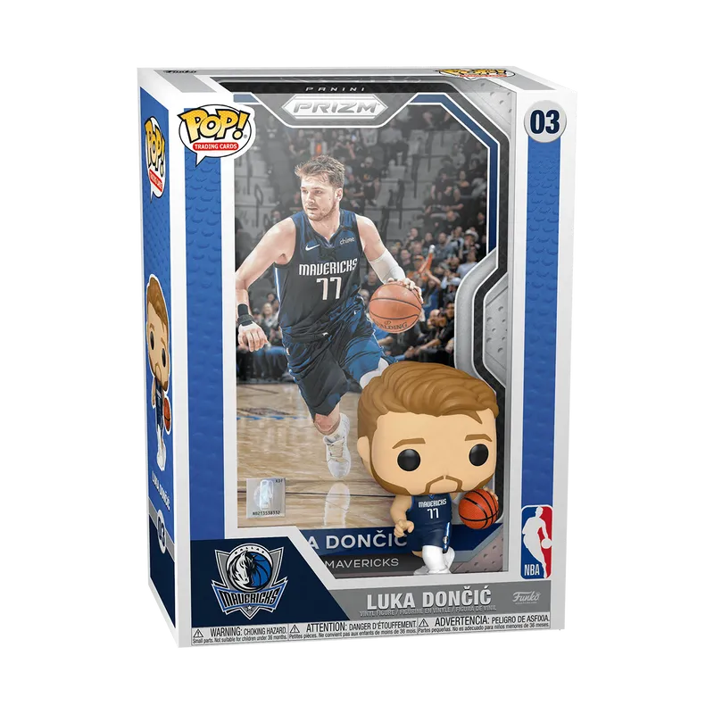Luka Doncic Dallas Mavericks Funko Pop! Panini Card Figure Display