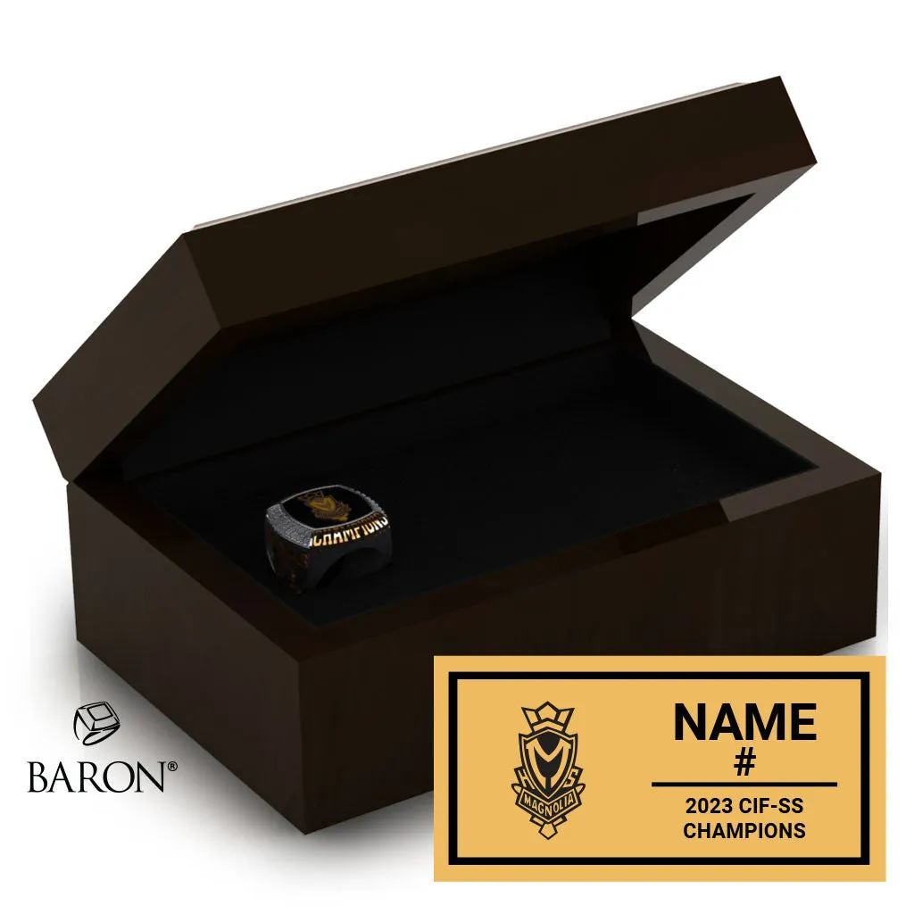 Magnolia High School Girls Soccer 2023 Championship Ring Box