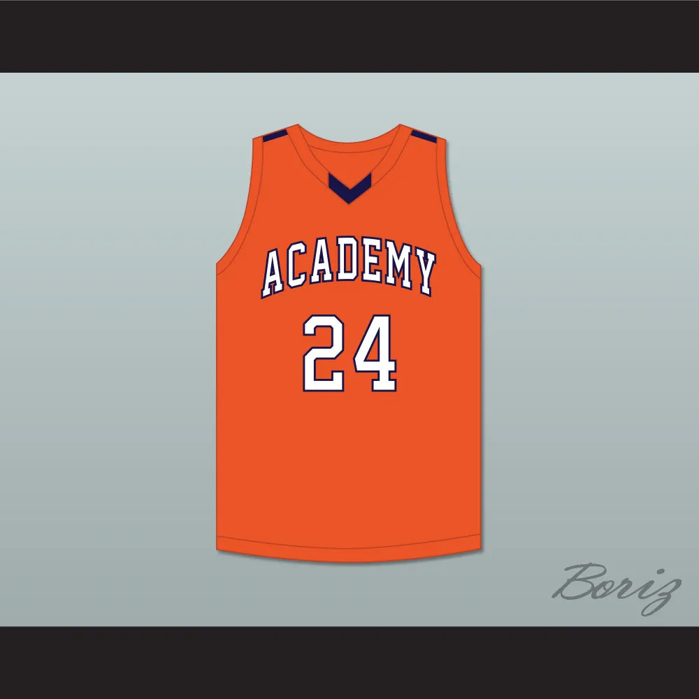 Mark Williams 24 Norfolk Academy Bulldogs Orange Basketball Jersey 2