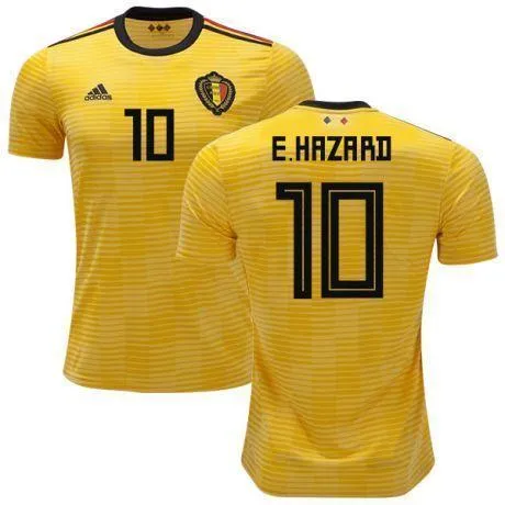 Men #10 Eden Hazard Jersey Soccer Belgium Jersey 2018 World Cup Player Jersey