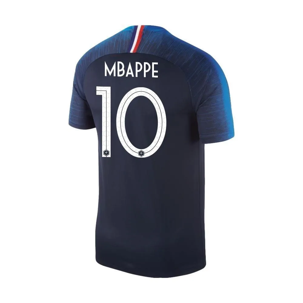 Men #10 Kylian Mbappe Jersey Blue France National 2018 FIFA World Cup