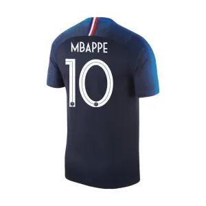 Men #10 Kylian Mbappe Jersey Blue France National 2018 FIFA World Cup