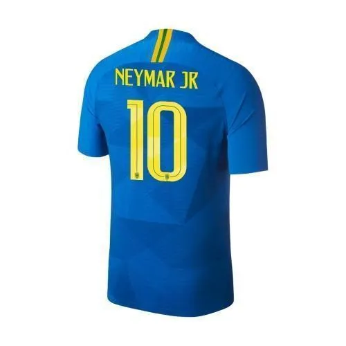 Men #10 Neymar Jersey Away Brazil National 2018 FIFA World Cup