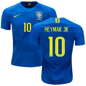 Men #10 Neymar Jersey Away Brazil National 2018 FIFA World Cup