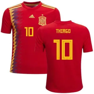 Men #10 Thiago Jersey Home Spain National 2018 FIFA World Cup