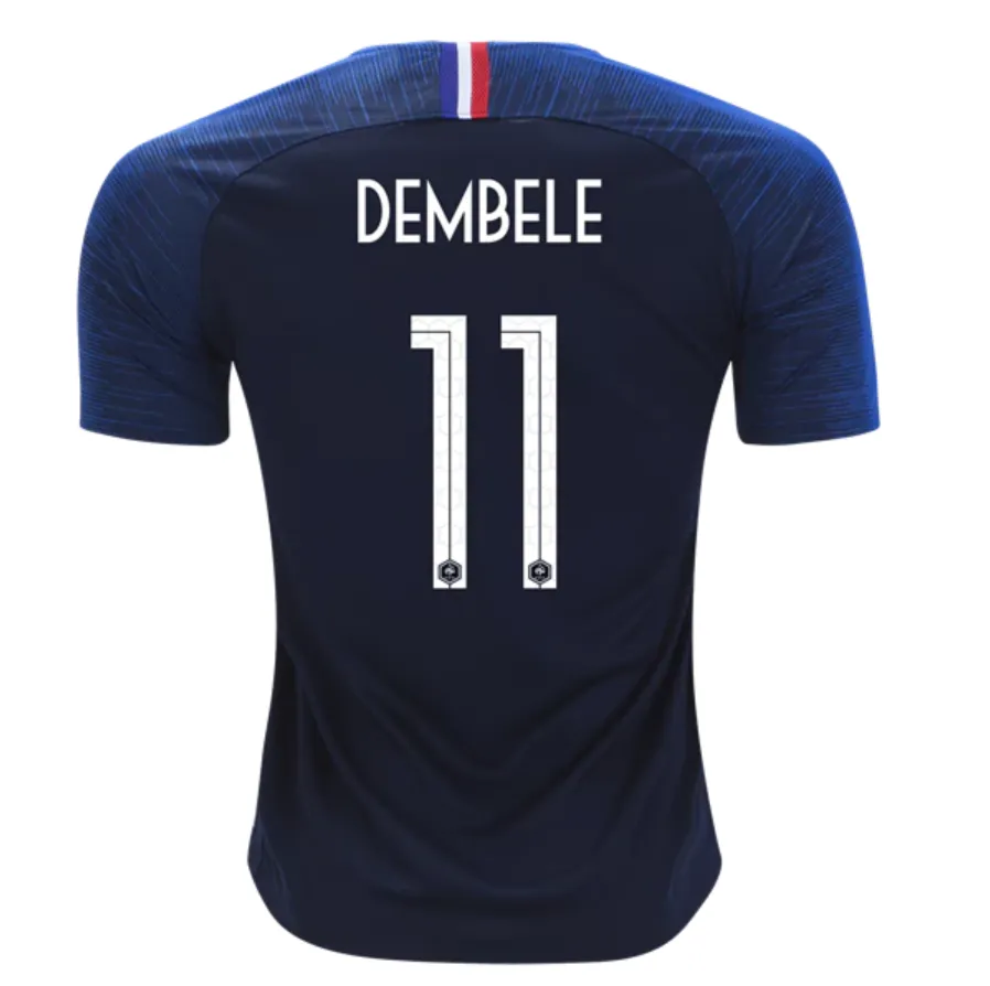 Men #11 Dembele Jersey Blue France National 2018 FIFA World Cup