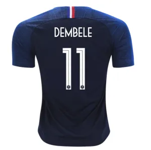 Men #11 Dembele Jersey Blue France National 2018 FIFA World Cup
