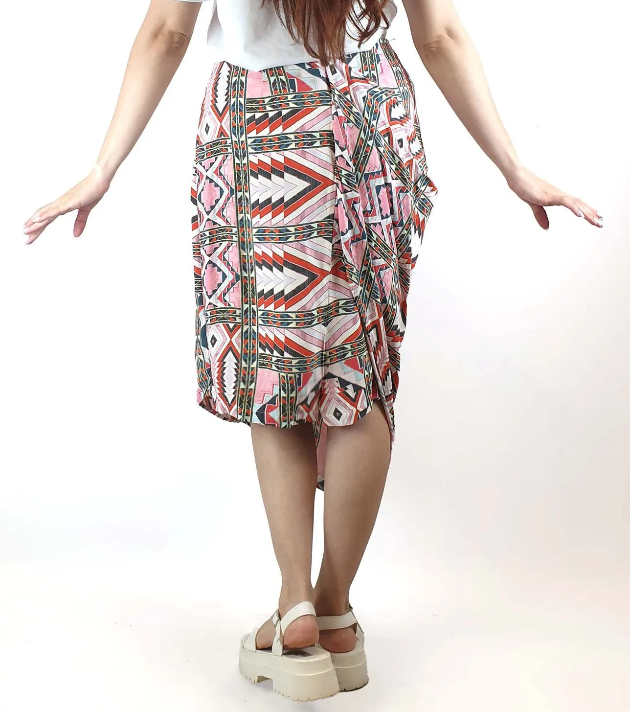 Mesop asymmetrical print skirt size 10