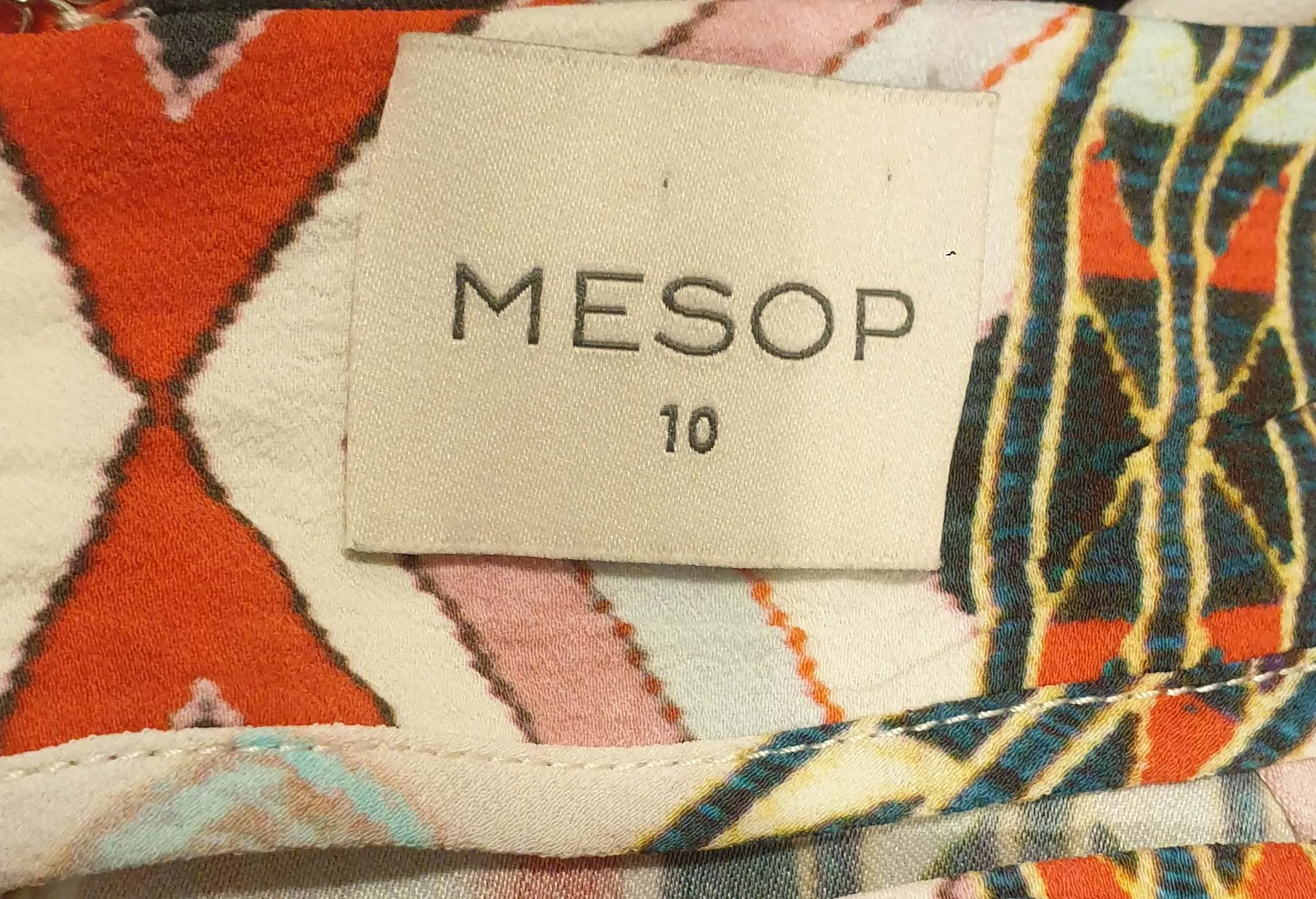 Mesop asymmetrical print skirt size 10