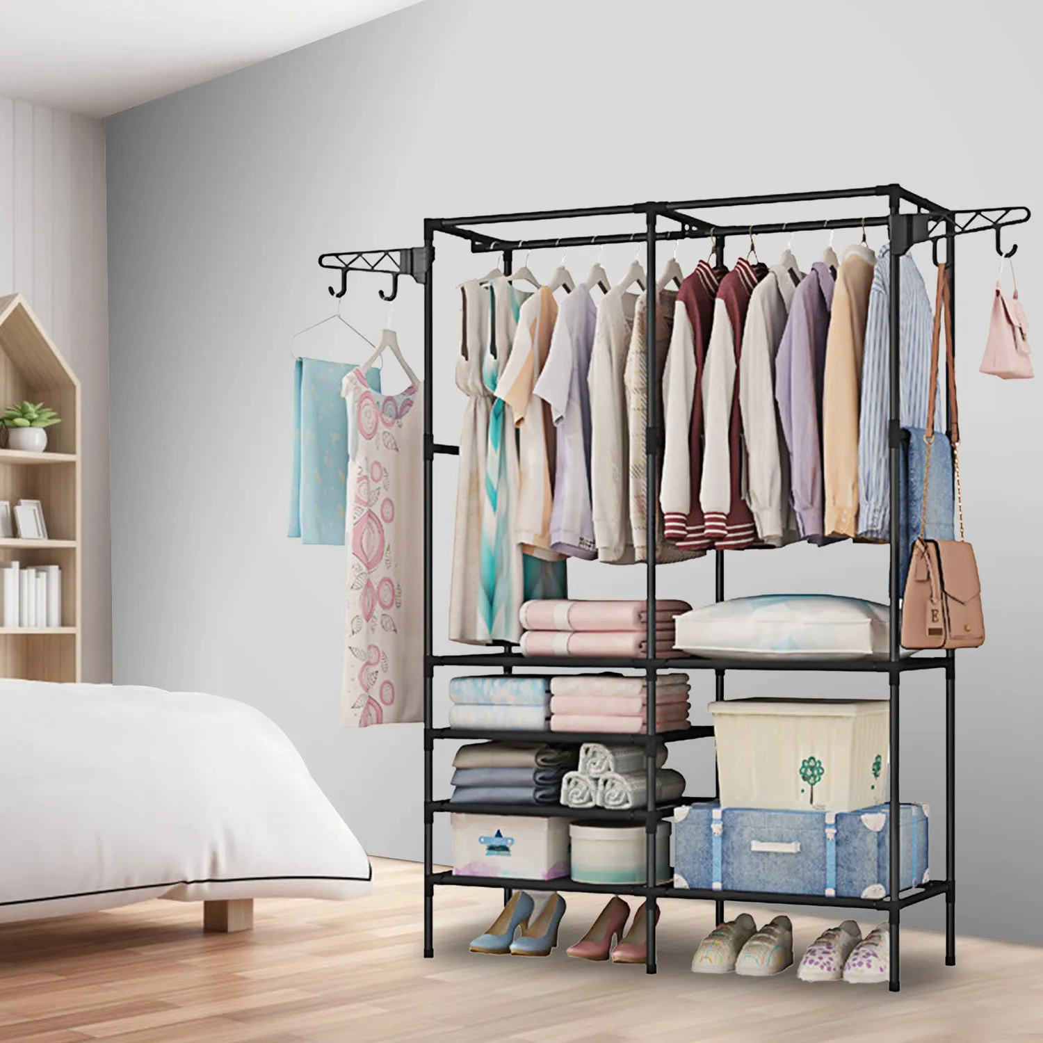 Metal Garment and Shoe Rack