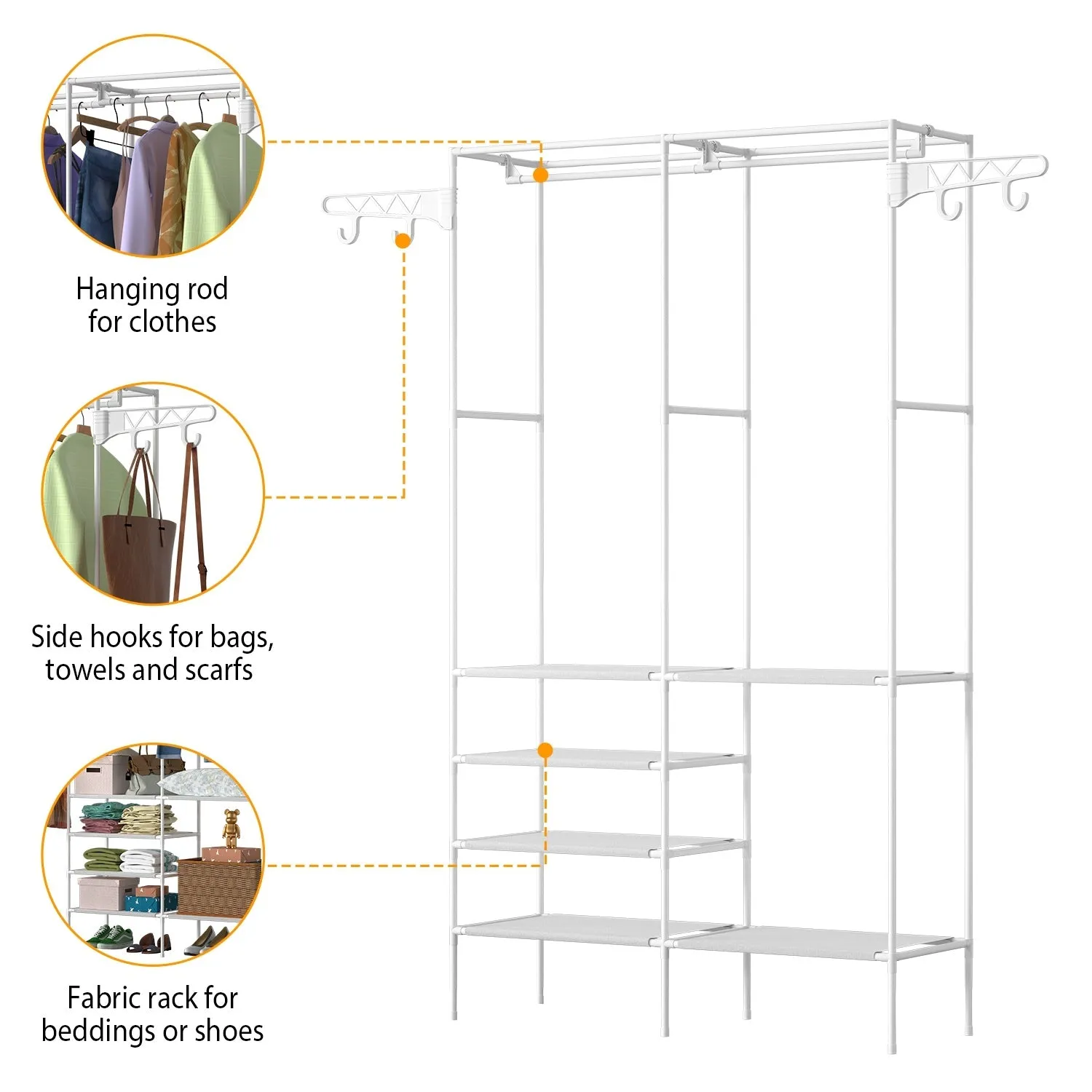 Metal Garment and Shoe Rack