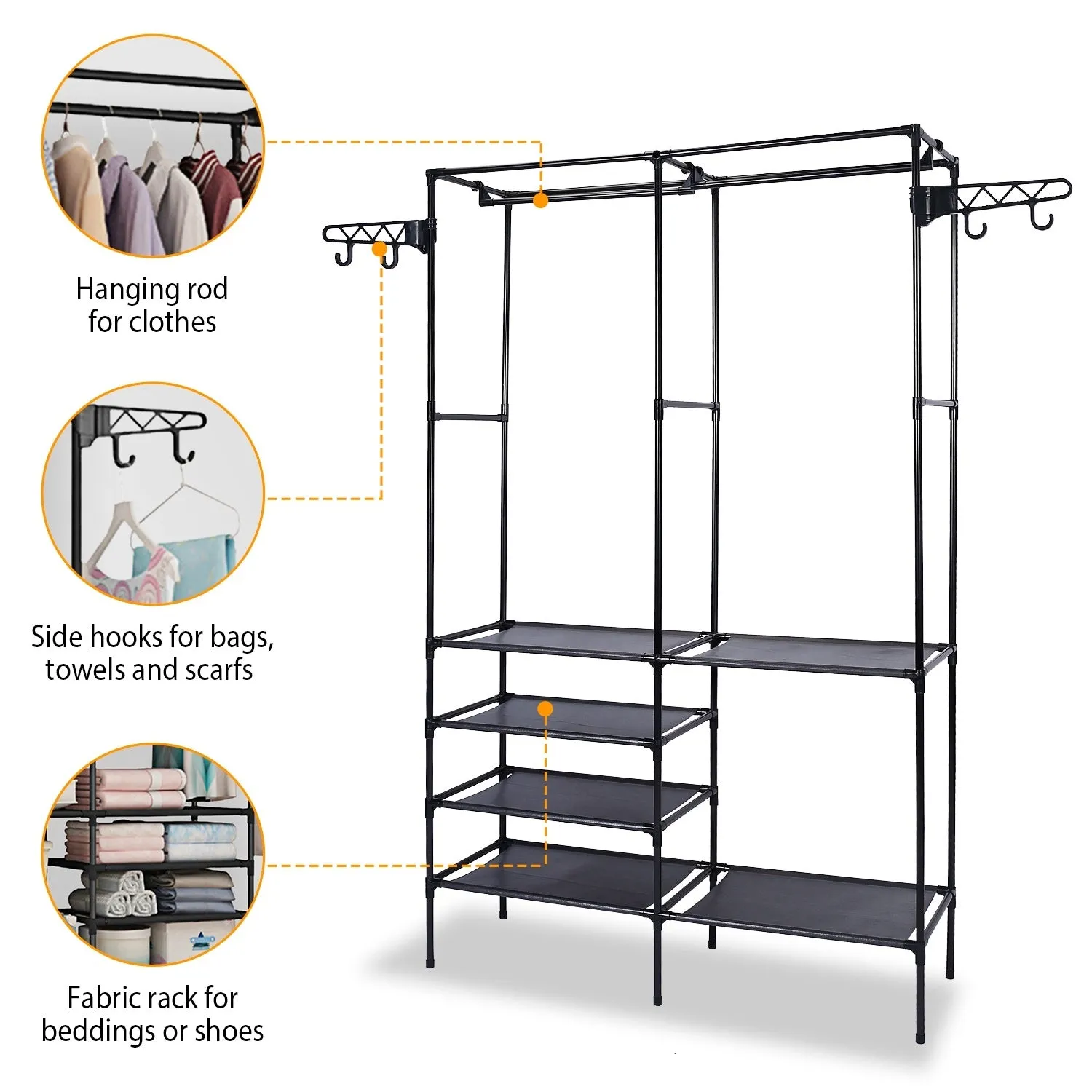 Metal Garment and Shoe Rack