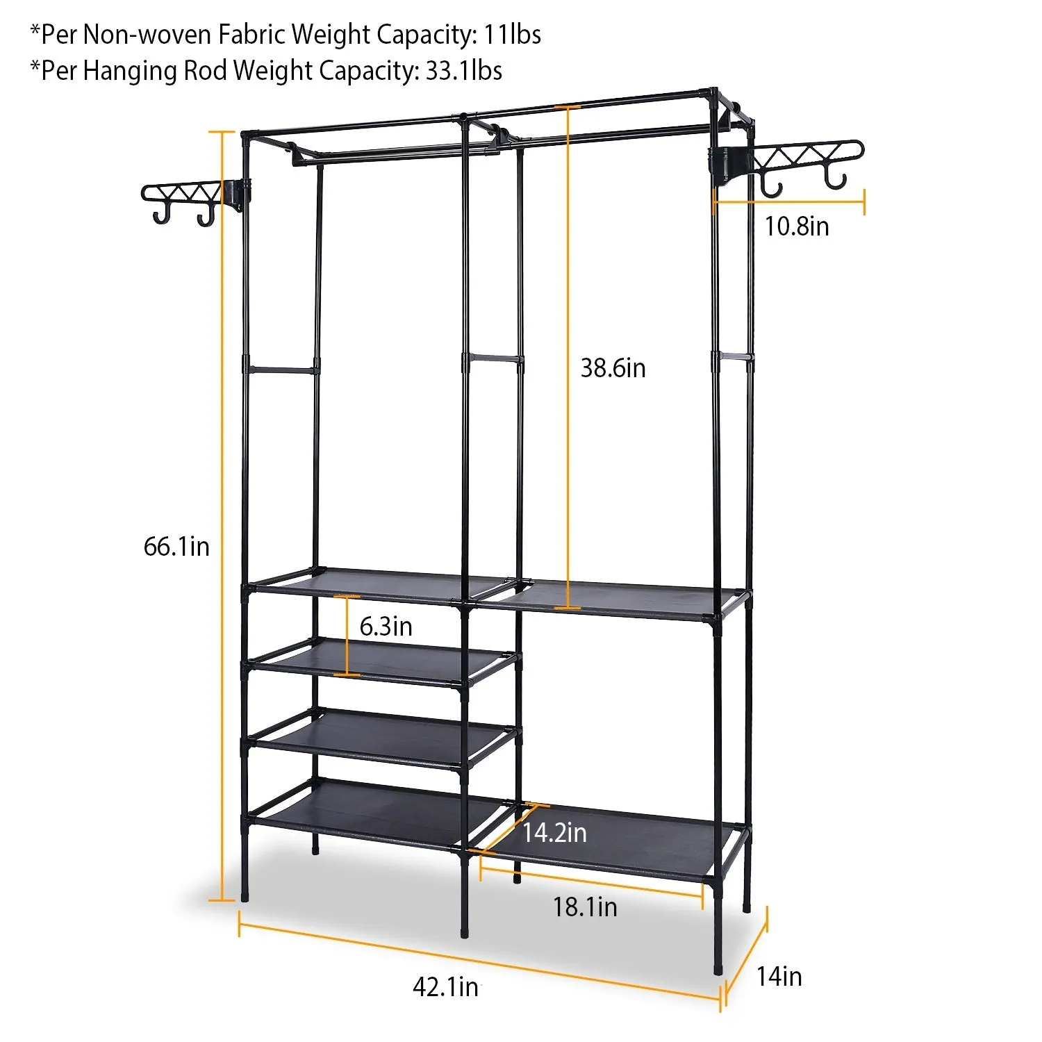 Metal Garment and Shoe Rack