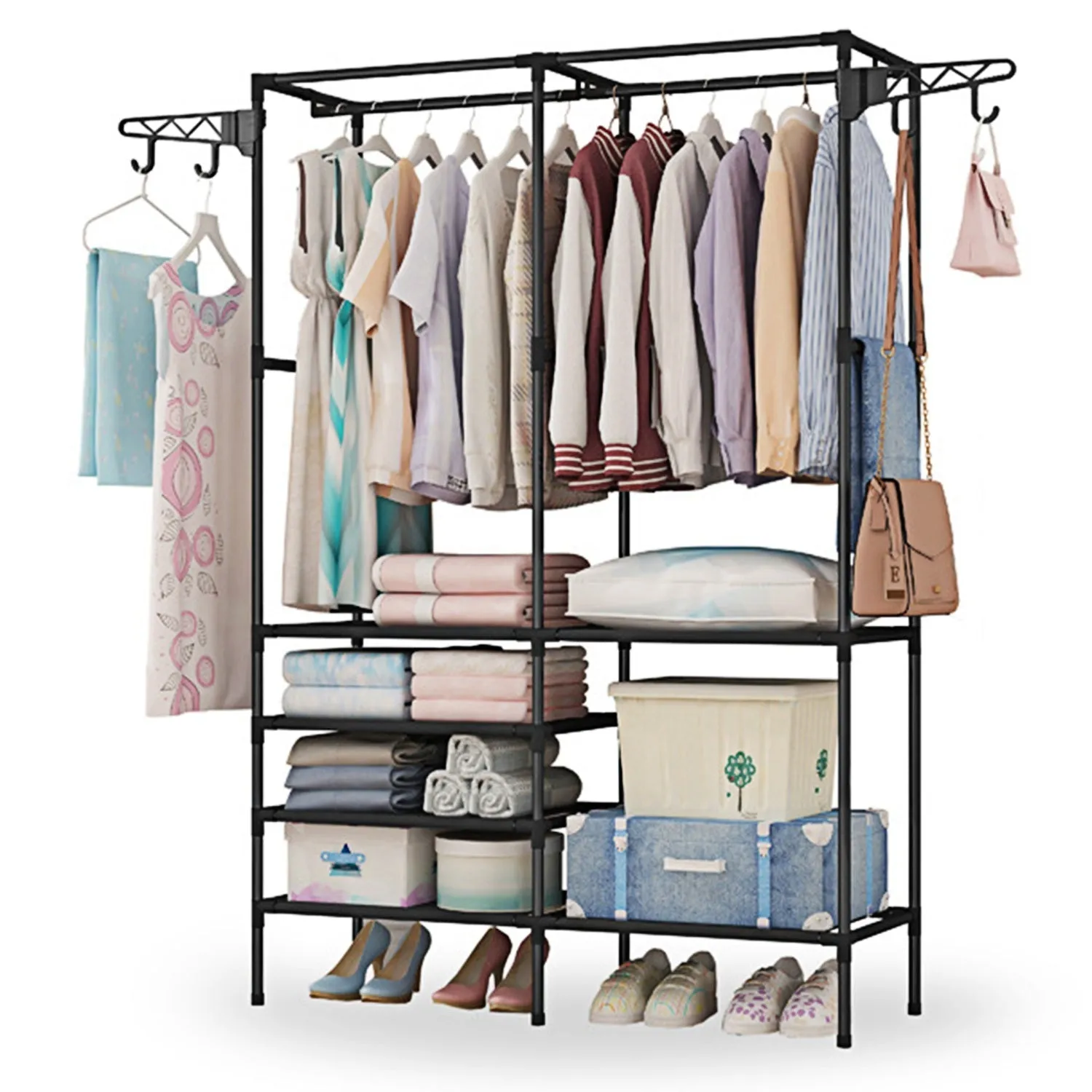 Metal Garment and Shoe Rack