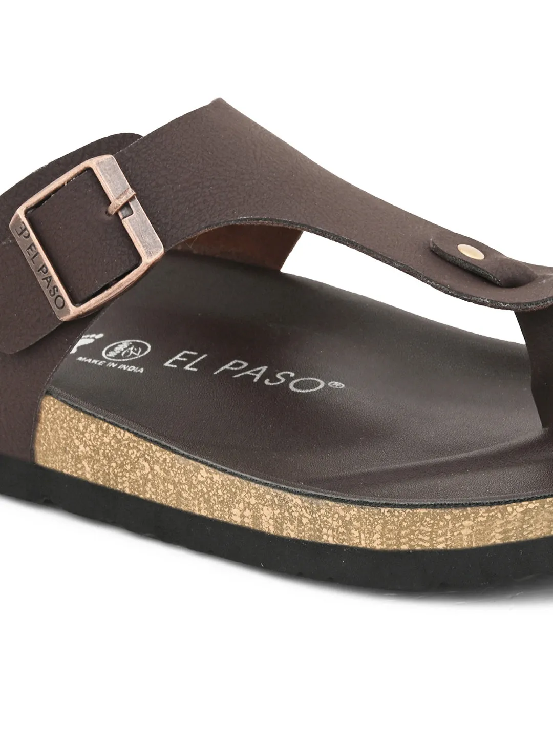 Midnight Black Leather Thong Sandal For Men