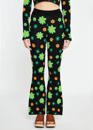 Midnight Garden Knit Flares