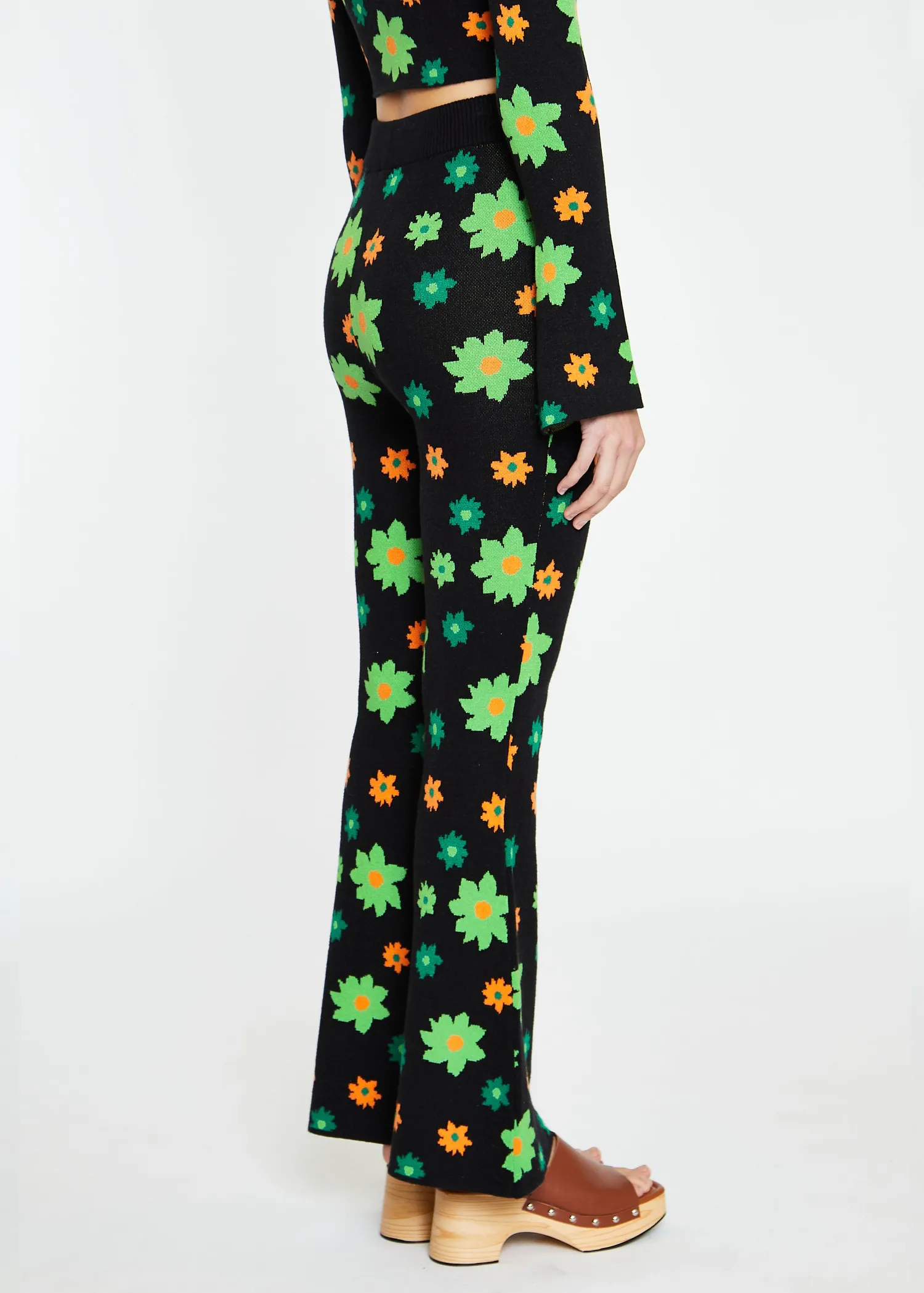 Midnight Garden Knit Flares