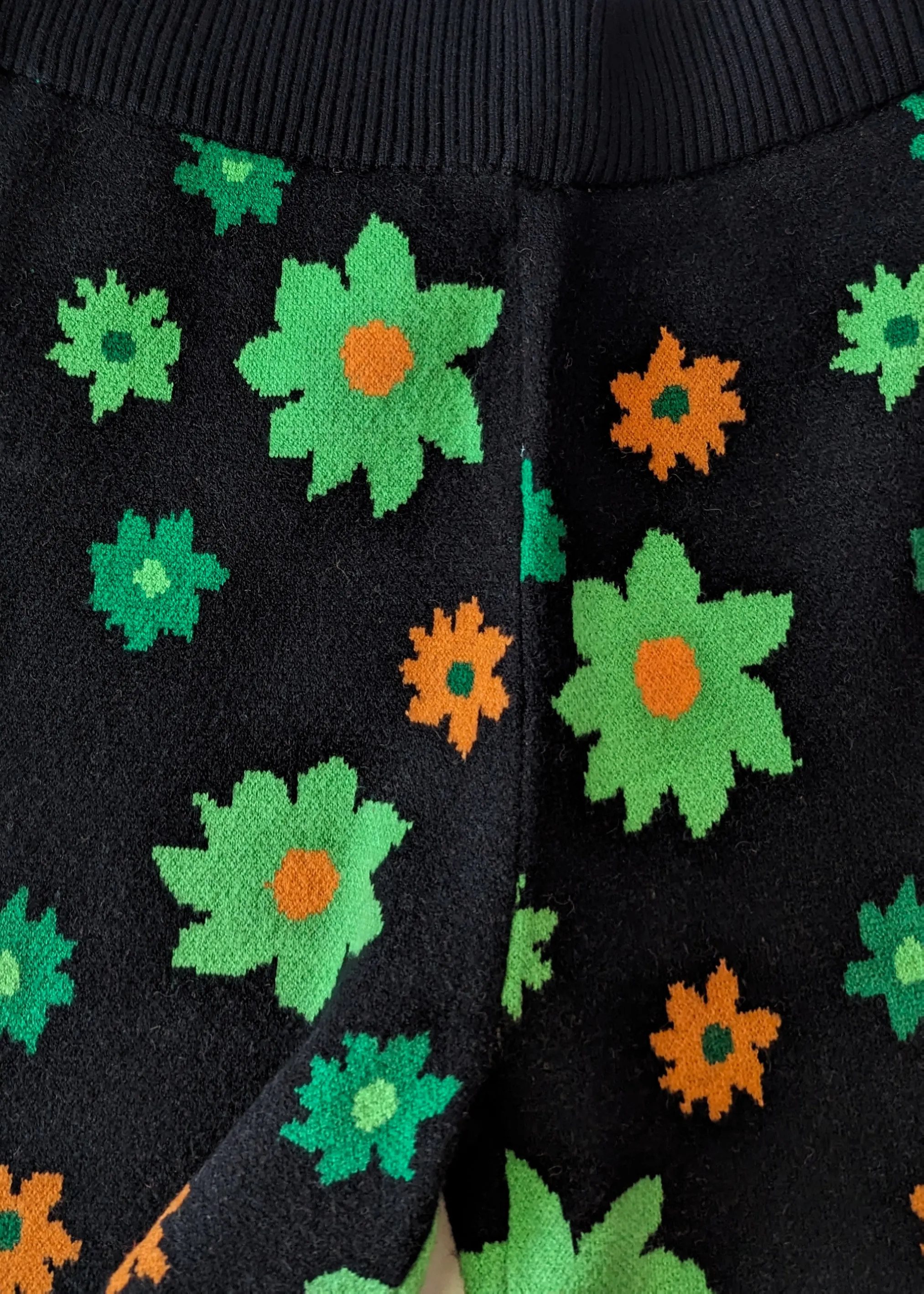 Midnight Garden Knit Flares